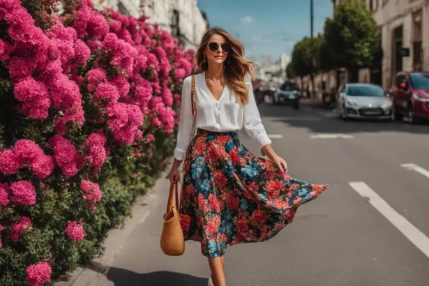 midi skirts floral