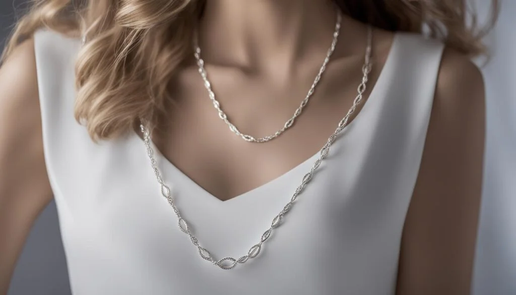 Stylish White Gold Necklace