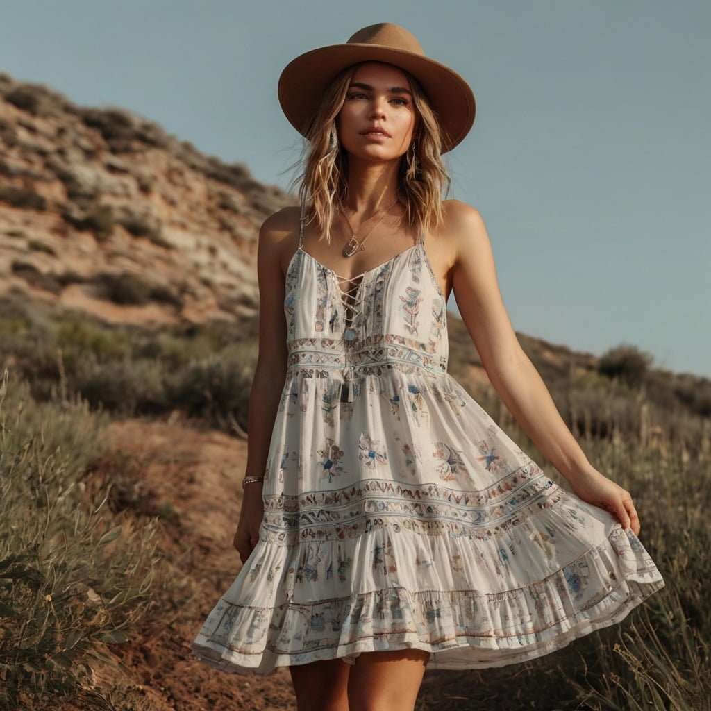 Flowing sundresses made from natural fabrics