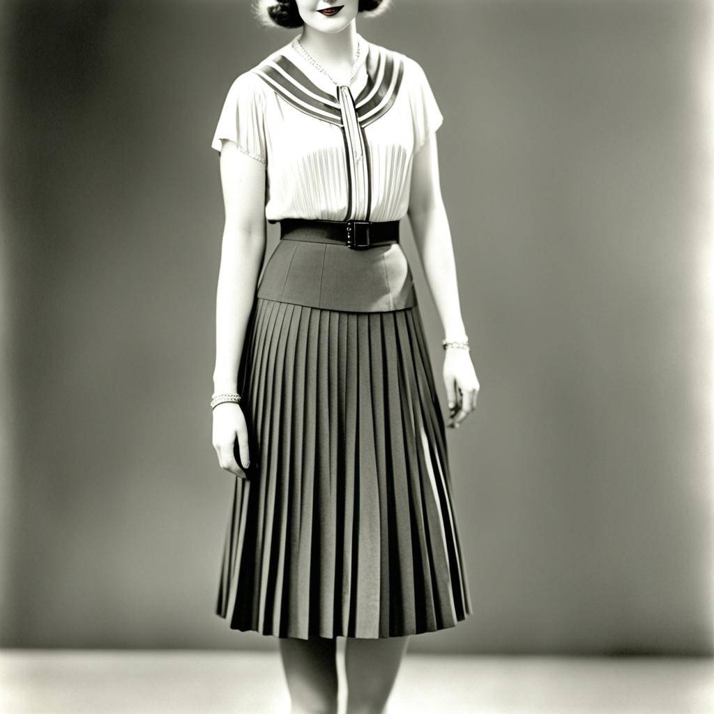 Pleated skirts for women through history