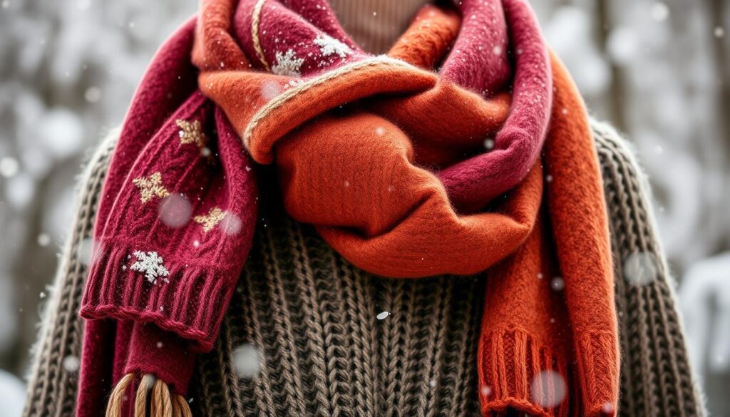 Classic wool scarves for winter fashion