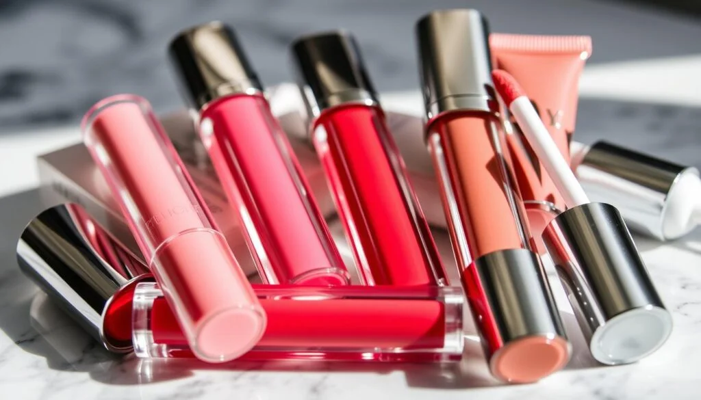 Glossy lip products