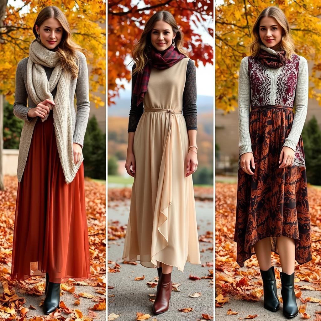 Layered dress styles for fall