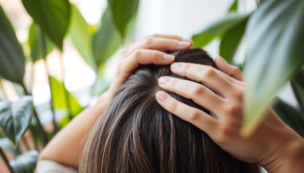 Scalp massage for healthy hair roots