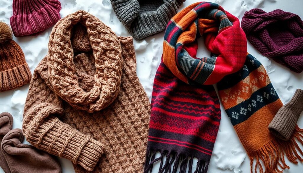 Winter fashion scarves