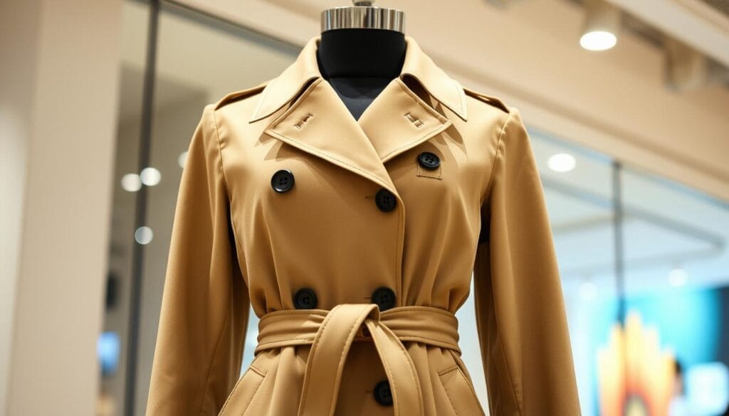 Quality trench coat features