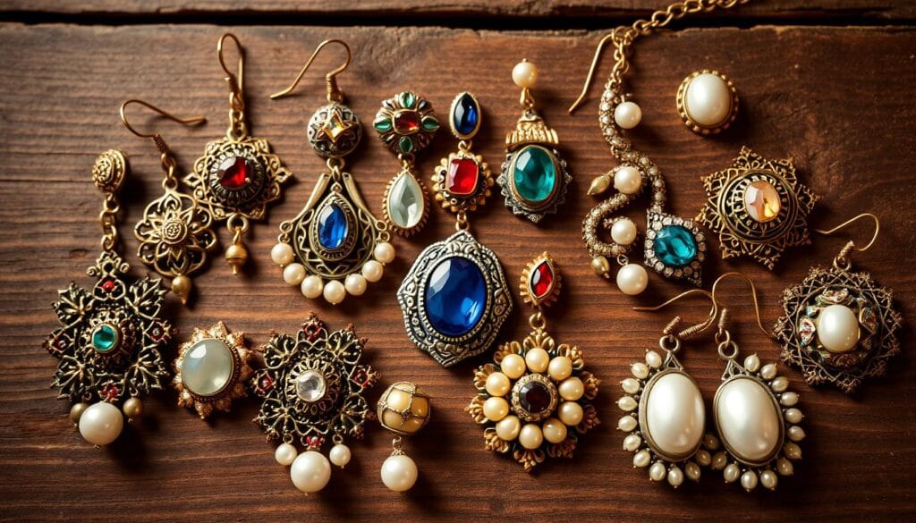 vintage earring coordination