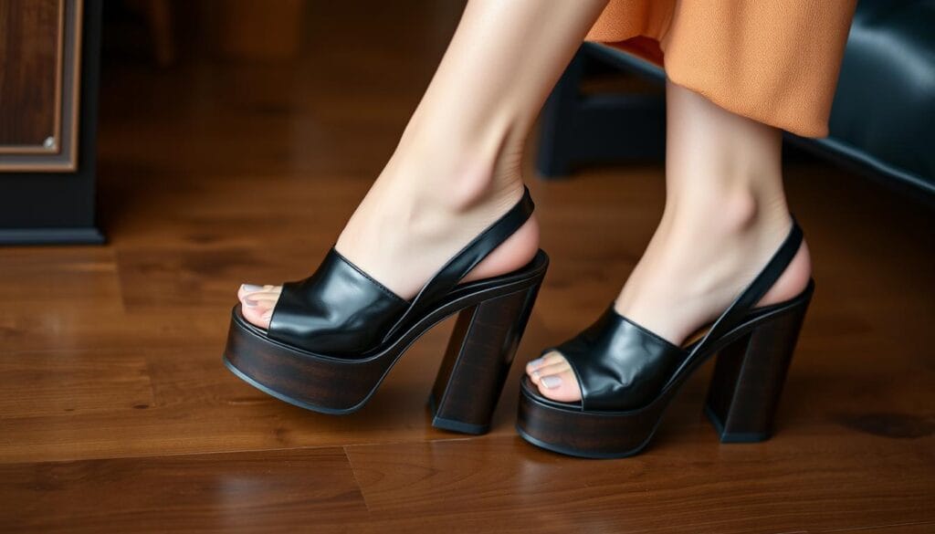 chunky platform heels