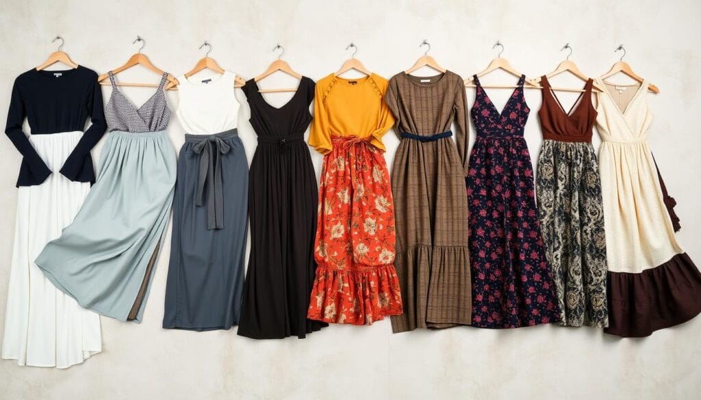 flattering maxi skirts for different body types