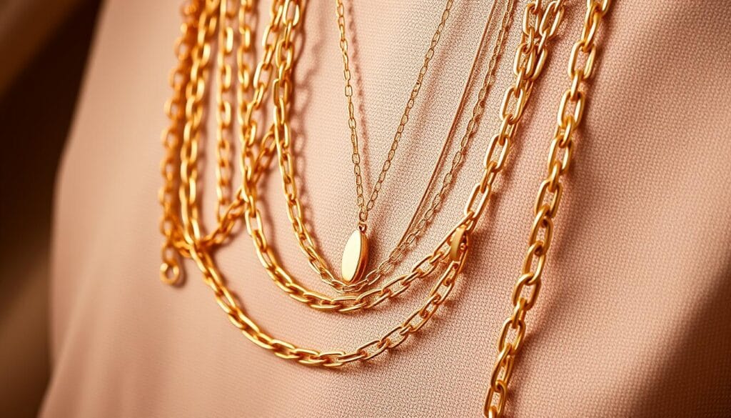 layered gold necklaces