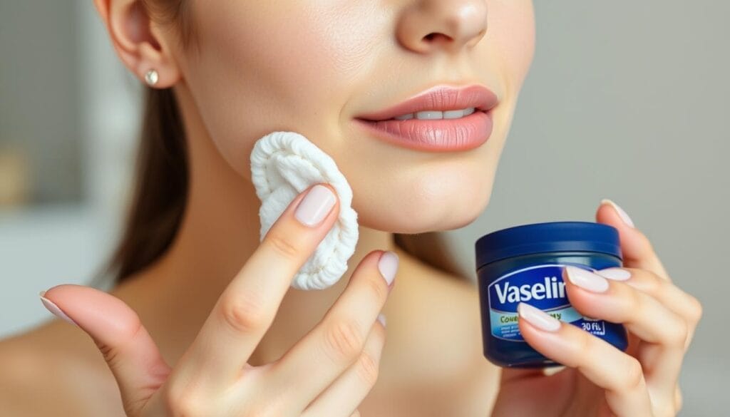 removing stubborn mascara with Vaseline