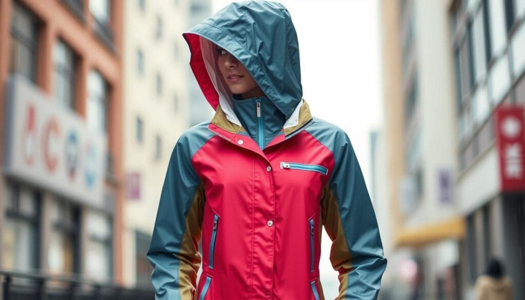 stylish waterproof rain jacket