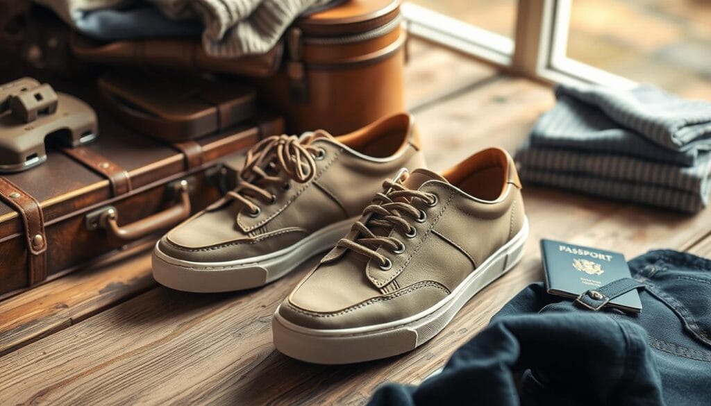 versatile leather sneakers for travel