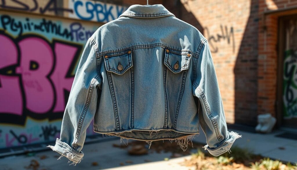 vintage cropped denim jacket