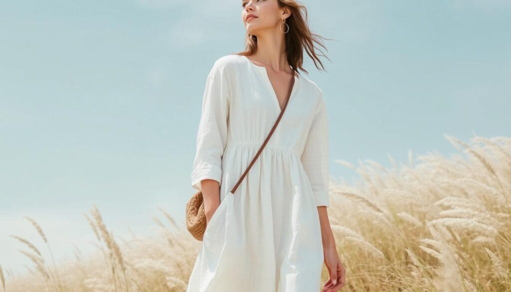 wrinkle-resistant linen dresses for travel