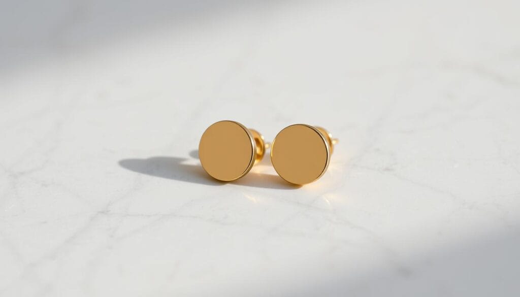 Minimalist gold hoop earrings